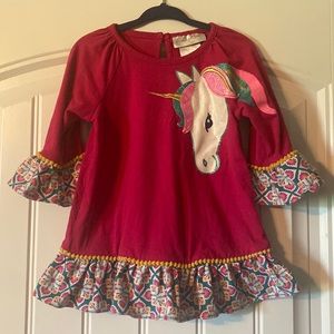 Girl’s ruffle horse boutique shirt